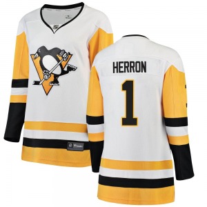 Women's Denis Herron Pittsburgh Penguins Fanatics Branded Breakaway White Away Jersey