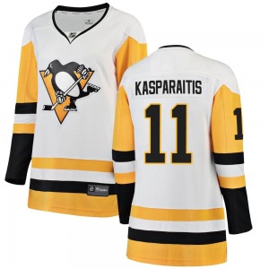 Women's Darius Kasparaitis Pittsburgh Penguins Fanatics Branded Breakaway White Away Jersey