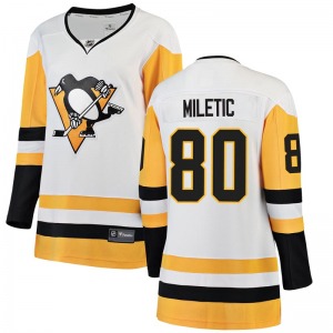 Women's Sam Miletic Pittsburgh Penguins Fanatics Branded Breakaway White Away Jersey