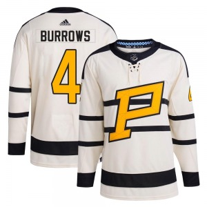 Dave Burrows Pittsburgh Penguins Adidas Authentic Cream 2023 Winter Classic Jersey