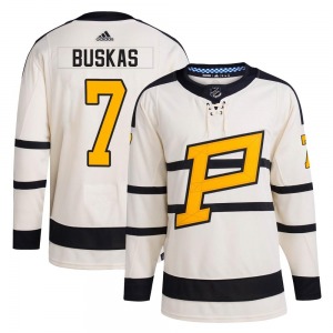 Rod Buskas Pittsburgh Penguins Adidas Authentic Cream 2023 Winter Classic Jersey