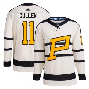 John Cullen Pittsburgh Penguins Adidas Authentic Cream 2023 Winter Classic Jersey