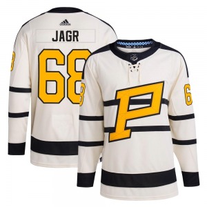 Jaromir Jagr Pittsburgh Penguins Adidas Authentic Cream 2023 Winter Classic Jersey