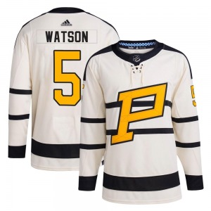 Bryan Watson Pittsburgh Penguins Adidas Authentic Cream 2023 Winter Classic Jersey