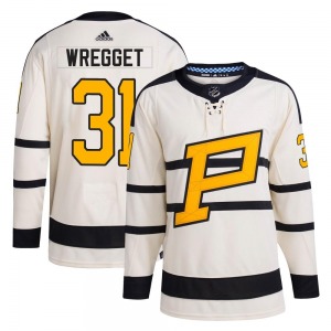 Ken Wregget Pittsburgh Penguins Adidas Authentic Cream 2023 Winter Classic Jersey