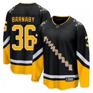 Youth Matthew Barnaby Pittsburgh Penguins Fanatics Branded Premier Black 2021/22 Alternate Breakaway Player Jersey