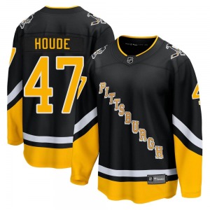 Youth Samuel Houde Pittsburgh Penguins Fanatics Branded Premier Black 2021/22 Alternate Breakaway Player Jersey