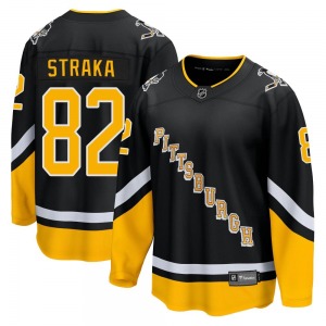 Youth Martin Straka Pittsburgh Penguins Fanatics Branded Premier Black 2021/22 Alternate Breakaway Player Jersey