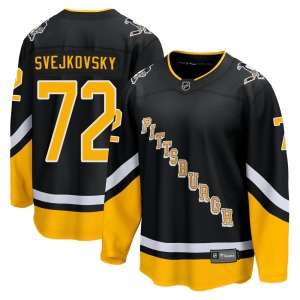Youth Lukas Svejkovsky Pittsburgh Penguins Fanatics Branded Premier Black 2021/22 Alternate Breakaway Player Jersey