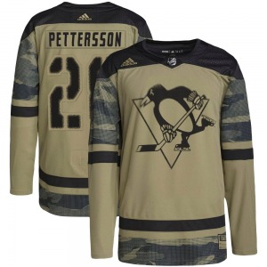 Marcus Pettersson Pittsburgh Penguins Adidas Authentic Camo Military Appreciation Practice Jersey