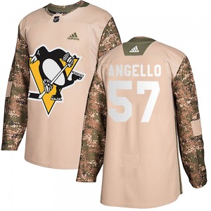 Youth Anthony Angello Pittsburgh Penguins Adidas Authentic Camo Veterans Day Practice Jersey