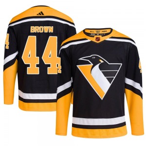 Rob Brown Pittsburgh Penguins Adidas Authentic Black Reverse Retro 2.0 Jersey