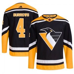 Dave Burrows Pittsburgh Penguins Adidas Authentic Black Reverse Retro 2.0 Jersey