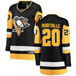Women's Luc Robitaille Pittsburgh Penguins Fanatics Branded Breakaway Black Home Jersey