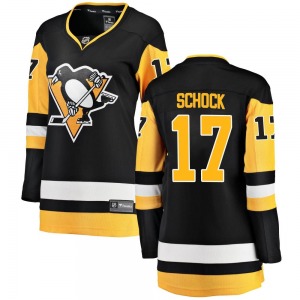 Women's Ron Schock Pittsburgh Penguins Fanatics Branded Breakaway Black Home Jersey