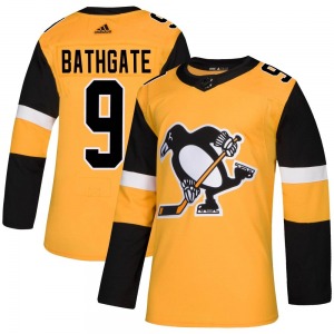 Andy Bathgate Pittsburgh Penguins Adidas Authentic Gold Alternate Jersey