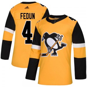 Taylor Fedun Pittsburgh Penguins Adidas Authentic Gold Alternate Jersey