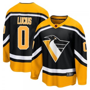 Youth Cruz Lucius Pittsburgh Penguins Fanatics Branded Breakaway Black Special Edition 2.0 Jersey