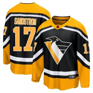Youth Tomas Sandstrom Pittsburgh Penguins Fanatics Branded Breakaway Black Special Edition 2.0 Jersey