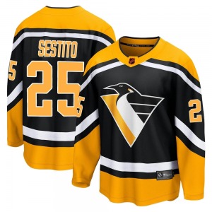 Youth Tom Sestito Pittsburgh Penguins Fanatics Branded Breakaway Black Special Edition 2.0 Jersey