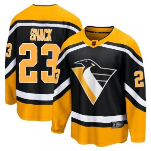 Youth Eddie Shack Pittsburgh Penguins Fanatics Branded Breakaway Black Special Edition 2.0 Jersey