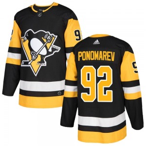 Vasily Ponomarev Pittsburgh Penguins Adidas Authentic Black Home Jersey