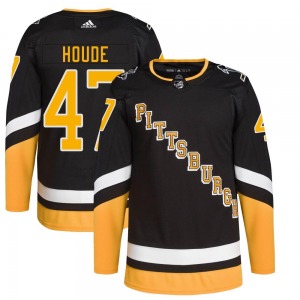 Samuel Houde Pittsburgh Penguins Adidas Authentic Black 2021/22 Alternate Primegreen Pro Player Jersey