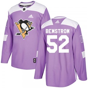 Youth Emil Bemstrom Pittsburgh Penguins Adidas Authentic Purple Fights Cancer Practice Jersey