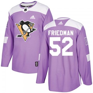 Youth Mark Friedman Pittsburgh Penguins Adidas Authentic Purple Fights Cancer Practice Jersey