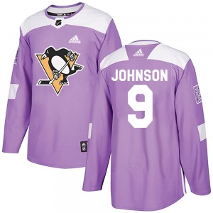 Youth Mark Johnson Pittsburgh Penguins Adidas Authentic Purple Fights Cancer Practice Jersey
