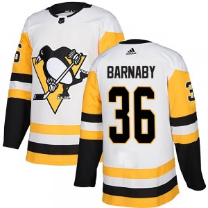Matthew Barnaby Pittsburgh Penguins Adidas Authentic White Away Jersey
