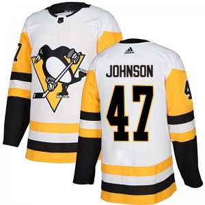 Adam Johnson Pittsburgh Penguins Adidas Authentic White Away Jersey
