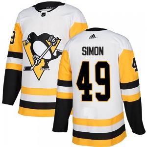 Dominik Simon Pittsburgh Penguins Adidas Authentic White Away Jersey