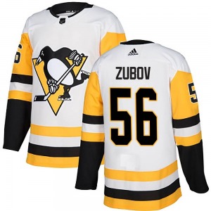 Sergei Zubov Pittsburgh Penguins Adidas Authentic White Away Jersey