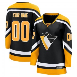 Women's Custom Pittsburgh Penguins Fanatics Branded Breakaway Black Custom Special Edition 2.0 Jersey