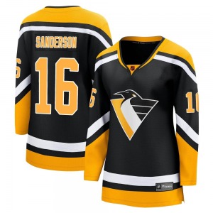 Women's Derek Sanderson Pittsburgh Penguins Fanatics Branded Breakaway Black Special Edition 2.0 Jersey