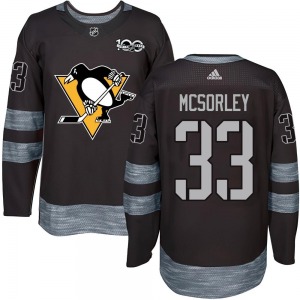 Marty Mcsorley Pittsburgh Penguins Authentic Black 1917-2017 100th Anniversary Jersey