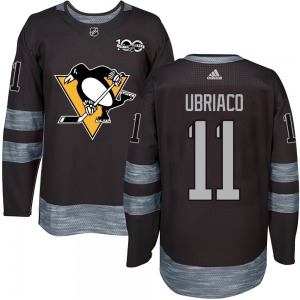 Gene Ubriaco Pittsburgh Penguins Authentic Black 1917-2017 100th Anniversary Jersey