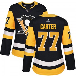Women's Jeff Carter Pittsburgh Penguins Adidas Authentic Black Home Jersey