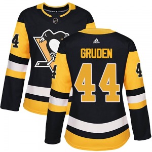 Women's Jonathan Gruden Pittsburgh Penguins Adidas Authentic Black Home Jersey