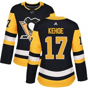 Women's Rick Kehoe Pittsburgh Penguins Adidas Authentic Black Home Jersey