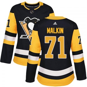 Women's Evgeni Malkin Pittsburgh Penguins Adidas Authentic Black Home Jersey