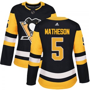 Women's Mike Matheson Pittsburgh Penguins Adidas Authentic Black Home Jersey