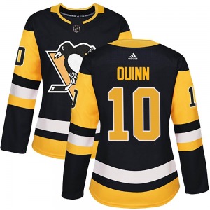 Women's Dan Quinn Pittsburgh Penguins Adidas Authentic Black Home Jersey