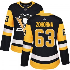 Women's Radim Zohorna Pittsburgh Penguins Adidas Authentic Black Home Jersey