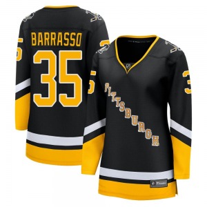 Women's Tom Barrasso Pittsburgh Penguins Fanatics Branded Premier Black 2021/22 Alternate Breakaway Player Jersey