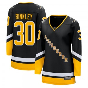 Women's Les Binkley Pittsburgh Penguins Fanatics Branded Premier Black 2021/22 Alternate Breakaway Player Jersey