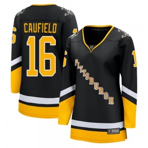 Women's Jay Caufield Pittsburgh Penguins Fanatics Branded Premier Black 2021/22 Alternate Breakaway Player Jersey