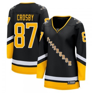 Women's Sidney Crosby Pittsburgh Penguins Fanatics Branded Premier Black 2021/22 Alternate Breakaway Player Jersey