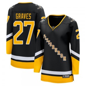 Women's Ryan Graves Pittsburgh Penguins Fanatics Branded Premier Black 2021/22 Alternate Breakaway Player Jersey